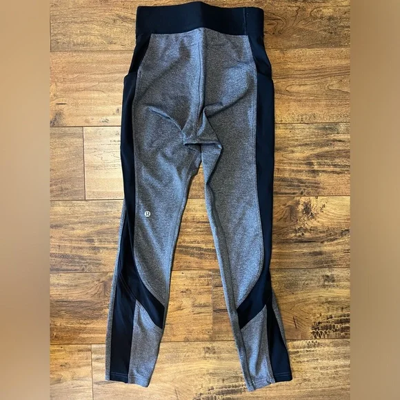 LULULEMON Box It Out Tight Black Heathered/Black  Size 4 *See description* - Picture 8 of 8